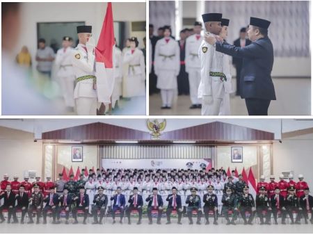 Bupati Hendy Kukuhkan Paskibraka di Peringatan HUT ke-78 RI di Kabupaten Jember